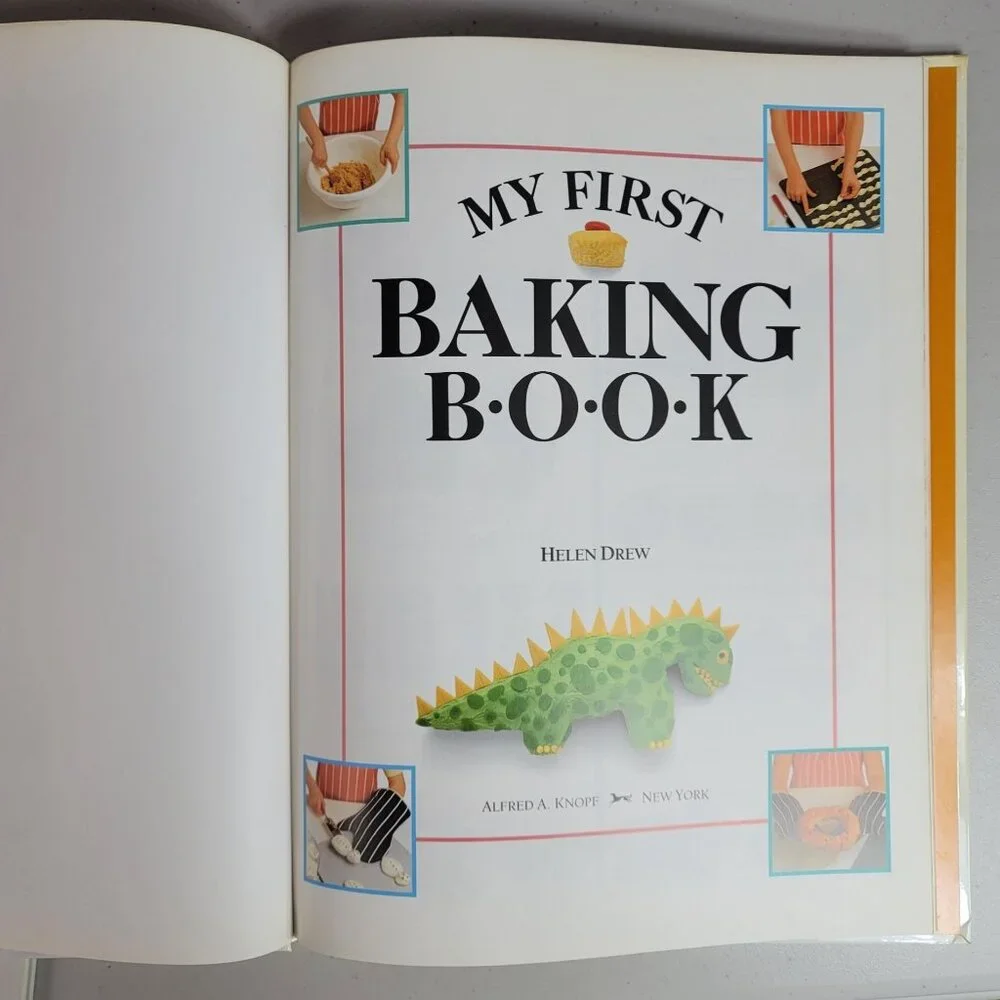My First Baking Book 1991 Drew Cookbook 1989 Wilkes Set of 2 Vintage Hardcover